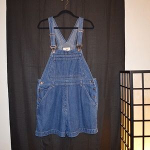 Jean overall shorts.